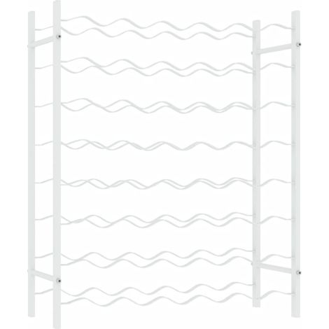 Casier à bouteilles pour 48 bouteilles Blanc Métal CFW256865 (1/5)