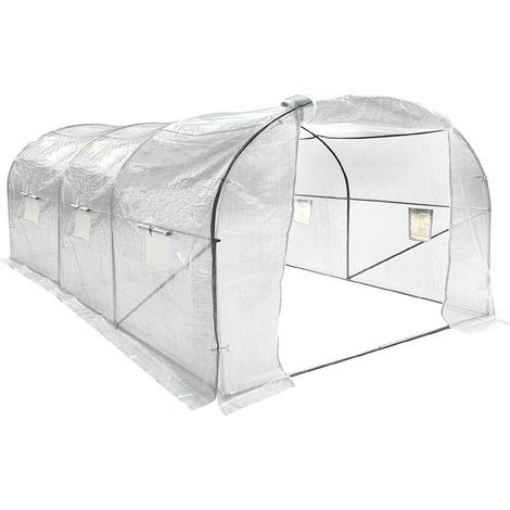 Growhouse Wolf Walk-In Garden Polytunnel 3m x 3m White