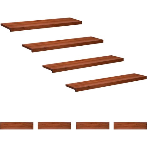 Marches d'escalier 8 pièces 110 x 30 x 2 cm Marron