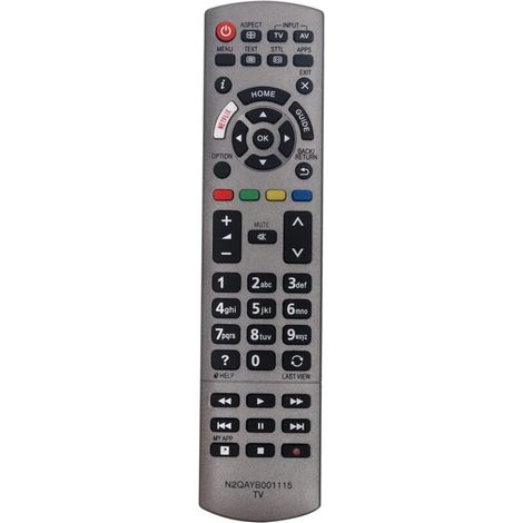 N2QAYB001115 Télécommande Rechange pour Panasonic Viera TV TX-40EX700B TX-40EX700E TX-58EX730E TX-75EX750B TX-75EX780E TX-49EX610E TX-49EX613E TX-50EXM715 TX-58EX703E (1/4)