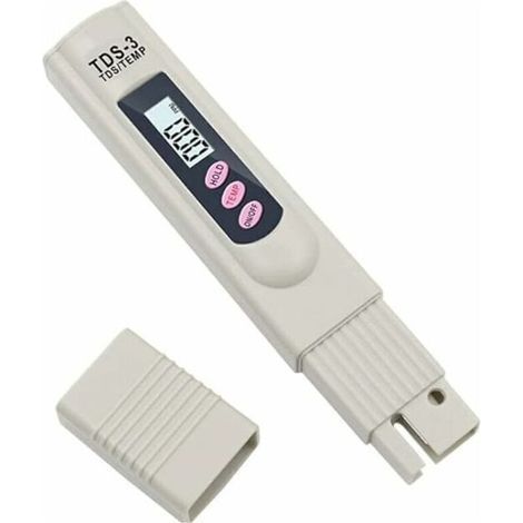 Mètre TDS-3 de l‘Eau potable LCD Numérique Portable Testeur Mètre de Qualité de l'Eau Stylo de Température et PPM Testeur de Pureté de l'Eau 0-9990 PPM Eau Potable Culture Hydroponique (Ne teste pas P (1/4)
