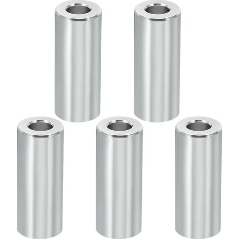 Entretoises en Aluminium M6, 5 Pièces D'Espacement en Métal en Aluminium 6,2 mm Id X 12 mm Od X 30 mm L Entretoise en Aluminium Ronde pour Boulons à Vis 1/4" Ou M6 (1/5)