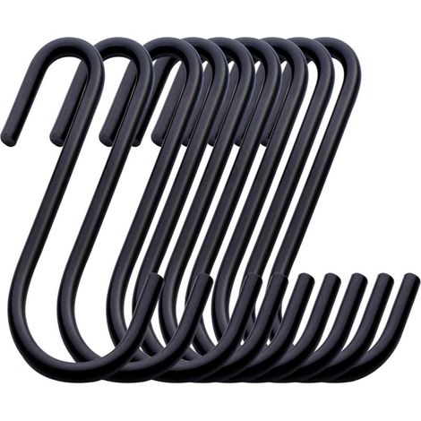 Crochet En S - Acier Inoxydable - 6 cm - Pour Cuisine Salle De Bain Bureau Garage - 32 Pièces (1/5)