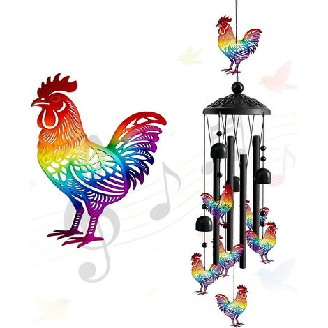 Carillon colibri et poule carillon d'extérieur commémoratif à son grave pour terrasse porche balcon et jardin (1/5)
