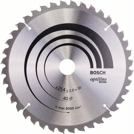 Bosch Optiline Wood lama per sega circolare argento 254 mm