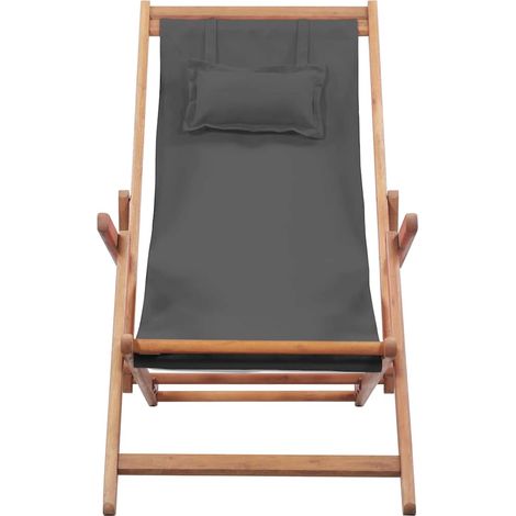Maison Exclusive - Silla plegable de tela y estructura de madera (1/5)