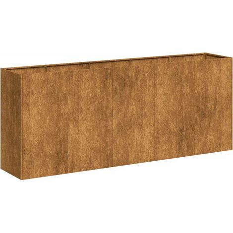 Pflanzkübel Rostig 200x40x80 cm Wetterfester Stahl vidaXL