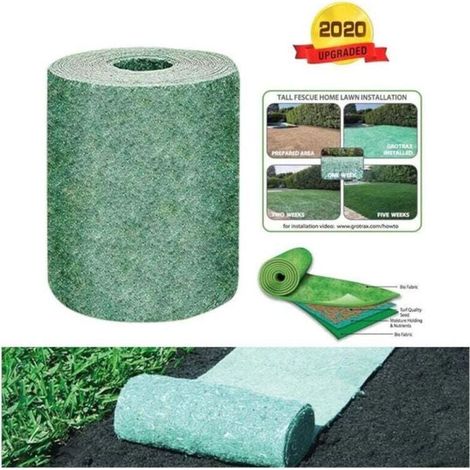 Rolle Rasensamenmatte, biologisch abbaubare Rasenanbaumatte, Rasensamenmatte, Rasenpflanzmatte für Gartenpicknick (3 × 0,2 m)