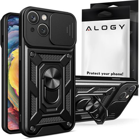 Custodia Alogy Camshield con anello di supporto e copertura per fotocamera per Apple iPhone 14 Plus (1/5)