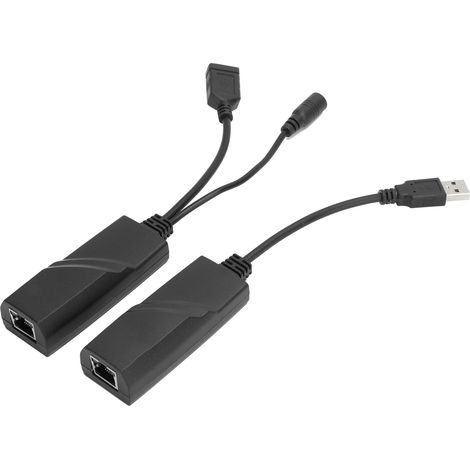 Câble d'extension réseau USB 2.0 vers RJ45, adaptateur convertisseur prolongateur CAT5E/CAT6, prise 100-240 V EU (1/5)