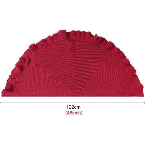 Couvre-Pied Sapin Jupe,Jupe Arbre de Noël en Tricot,Couverture Décoratif pour Arbre De Noël pour Décoration de Nouvel an Fete de Noël Maison Fourniture,122cm (1/4)