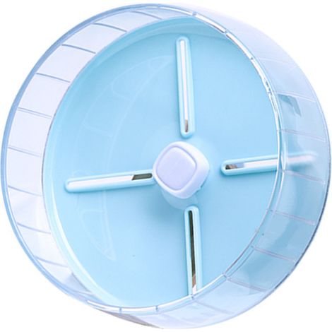 Roue d'exercice bleue de 20 cm pour hamster, silencieuse et idéale pour les petits animaux de compagnie. Convient également pour la cage à hamster. (1/5)