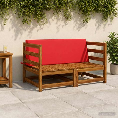 vidaXL Coussin de dossier SOEST 100 % polyester Rouge 120 x 20 x 40 cm (1/5)