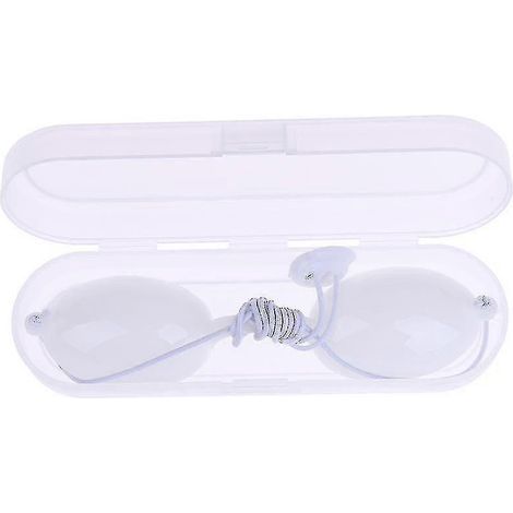 Cache-œil, lunettes de protection laser, masque de sécurité, patient d'une clinique de beauté IPL-White (1/3)