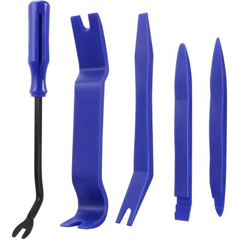 Strumenti di Smontaggio Trim, 5 pezzi di Auto Pannello Audio Video Smontaggio Cruscotto Kit, Strumento per Tagliare, Bordo Eliminazione Porta Auto, Accessori, facendo Leva, autoradio Tabella (1/5)