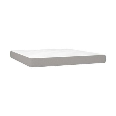 Sommier Snowco, matelas gris clair, 180 × 200 cm, tissu, tissu doux et respirant, idéal chambre à coucher, style moderne, montage simple (1/5)