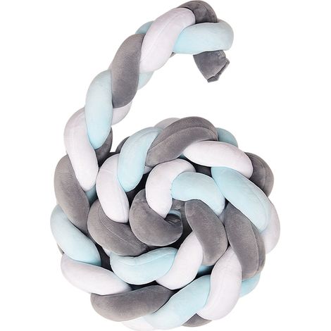 Coussin de lit bébé tressé long, barrière anti-chocs pour berceau, nouet moelleux en forme de serpent, 1 mètre (1/5)