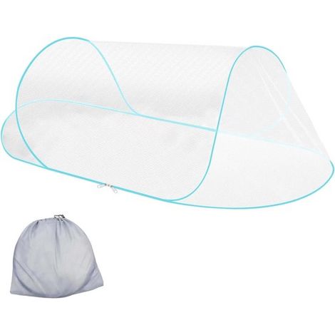 Moustiquaire pliable – 200x80x56 cm – Bleue – Anti-moustiques – Tente de lit – Camping et jardin (1/5)