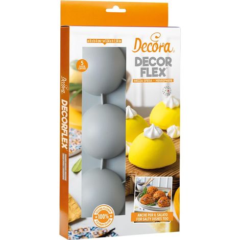 Stampo in silicone per emisferi monoporzione, sfere, decorazioni da 80 mm (1/4)