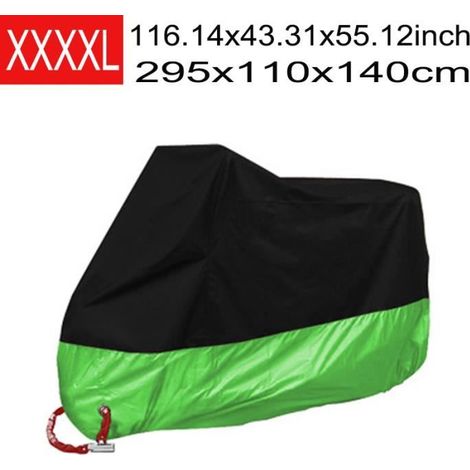XXXXL-Vert pomme - Housse De Protection Universelle Pour Motos, Imperméable, 5 Couleurs, 190t, Protection Con (1/4)