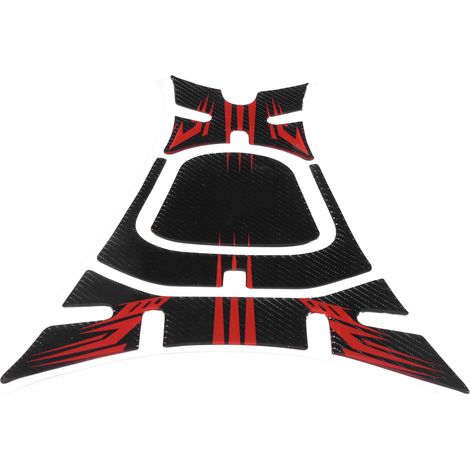 Autocollants latéraux en fibre de carbone pour réservoir Honda PCX 125/150 2018-2019, kit de 4 pièces, motif rouge, décalcomanies essence et huile (1/5)