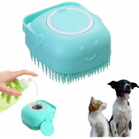Cepillo de baño para perros y gatos (azul, 2 unidades) (1/5)