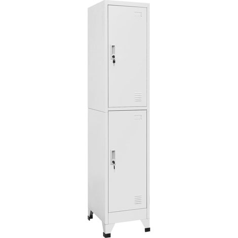 Locker Cabinet with 2 Compartments 38x45x180 cm vidaXL