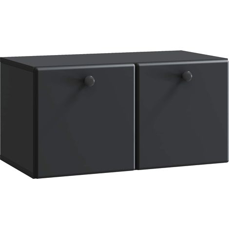Mueble de TV de pared 59,5 x 31 x 30 cm Negro