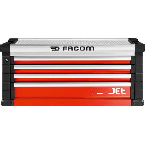 FACOM Werkzeugtruhe JET mit 4 Schubladen, 5 Module pro Schublade, rot (RAL 3020)