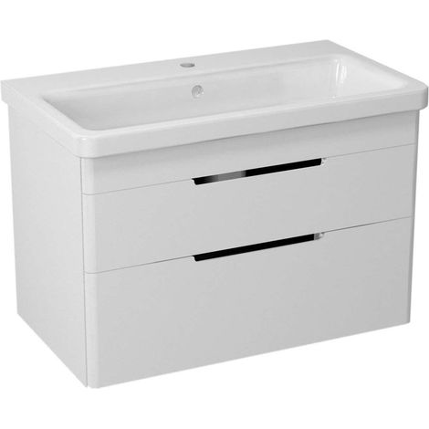 Sapho Ella - Waschtischunterschrank 77x50x43 cm, 2 Auszüge, weiß EL080-3030
