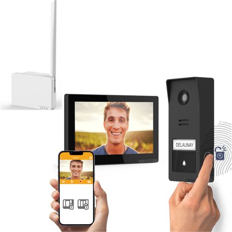 Pack visiophone Wave 3 sans fil, connecté et son répéteur de signal (portée jusqu'à 700 m) (1/5)