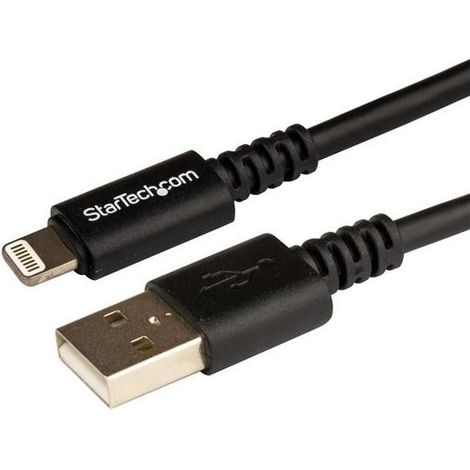StarTech.com Cable 3m Lightning 8 Pin a USB A 2.0 para Apple iPod iPhone 5 iPad - Negro