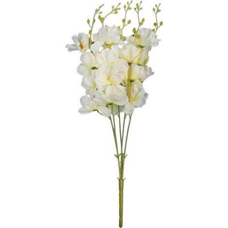 Orchidee artificiali color crema - Bouquet da 5, altezza 58 cm (1/3)