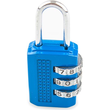 CANDADO COMBINACIÃN HANDLOCK 3 NÃMEROS 25MM A/N AZUL (1/2)
