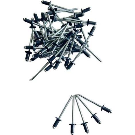 Blindnieten mit Kopflackierung 4,0x8,0 mm Alu/Edelstahl, 7016 anthrazit VPE 50 Stck