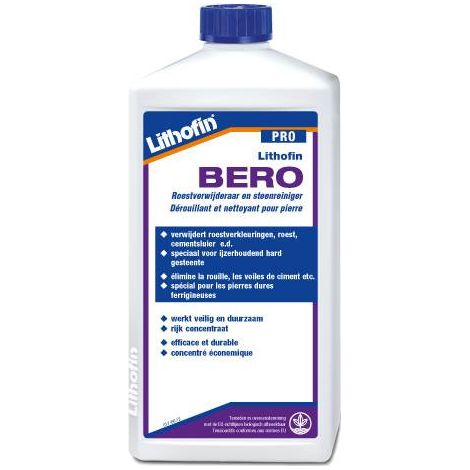 Produit anti-rouille LITHOFIN BERO, nettoyant pour sériçage, bouteille 1 l