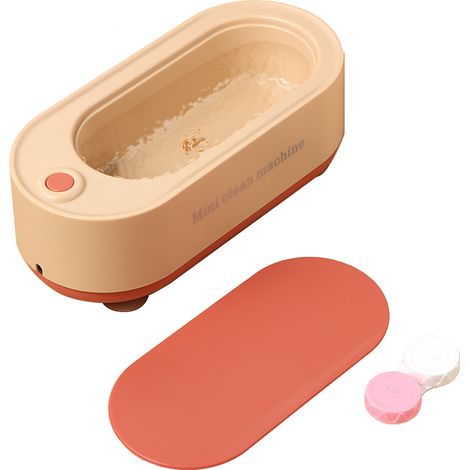 Nettoyeur de bijoux à ultrasons, outil de nettoyage portable, nettoyeur à vibrations haute fréquence pour lentilles de contact, or, argent, lunettes, montres, bagues et pièces de monnaie (1/5)