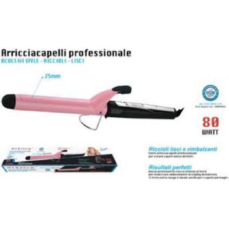 TRADE SHOP - Arricciacapelli Professionale Piastra Ferro Per Capelli Riccioli 80watt Pi-ca018 - (1/2)
