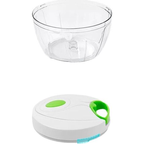 Hachoir à viande manuel avec 3 lames en acier inoxydable, mécanisme à tirer, base antidérapante, pour fruits, légumes et viande (1/5)