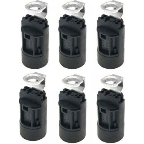 [JAMAIS UTILISÉ] 6pcs E14 Bougie Ampoule Titulaire Base de Lampe en Plastique Support de Douille de Lampe pour Fabrication de Lampes Lustre Restauration Lampe Projet de Finition (1/4)