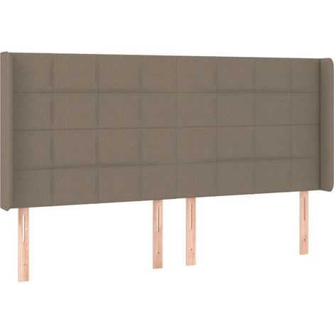 Maison Exclusive - Testiera ad Orecchio Tortora 163x16x118/128 cm in Tessuto