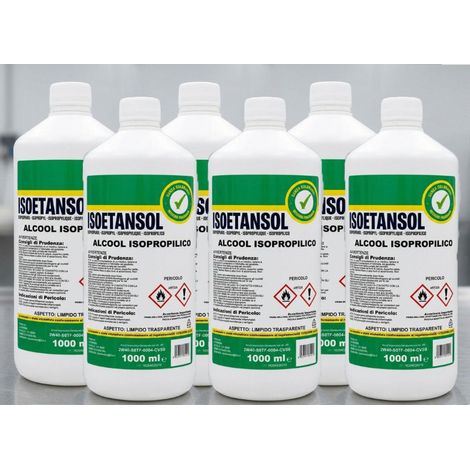 ALCOOL ISOPROPILICO ISOETANSOL 100AE MISCELATO DENATURATO CONFEZIONE DA 6 X 1 LT (1/5)