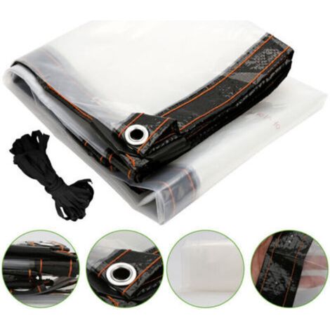 Bâche transparente indéchirable protection Transparente armée bache plastique 1x2M