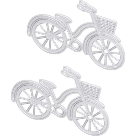 2 matrices de découpe Divers accessoire de portail, en acier au carbone, motif vélo, pour machines de découpe à l'emporte-pièce (1/5)