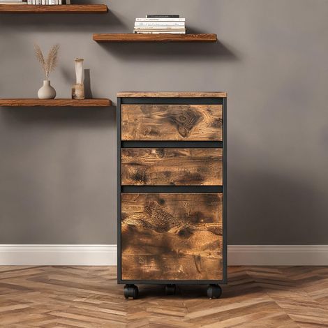 Meuble de rangement sur roulettes 40 x 40 x 70 cm avec tiroirs (1/5)