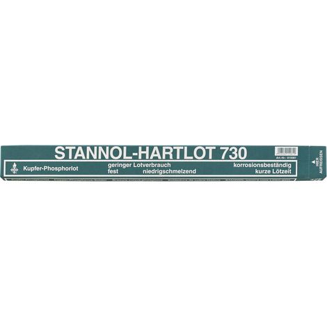 Métal d'apport 730 (cuivre-phosphore), Stannol, Ø : 2,0 mm, Long. de la barre 500 mm (1/2)