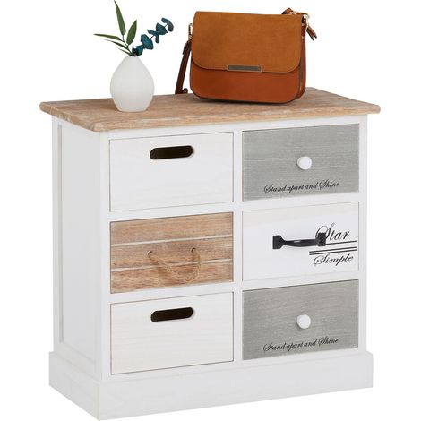 Chiffonnier SALVA Brun,Gris,Blanc