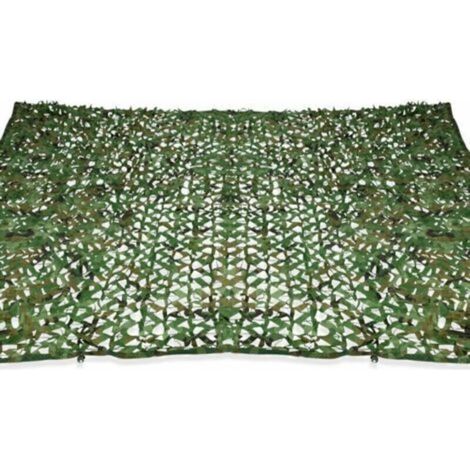 Parasols et voiles d'ombrage rectangulaire design ombrière camouflage 3x5 M treillis vert- (1/5)