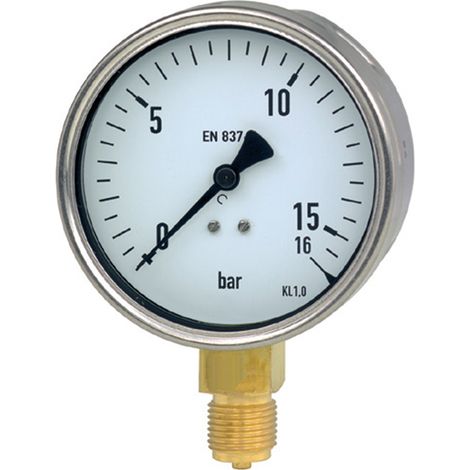 Manomètre RS PRO, 0psi à 100psi, raccord G 3/8, Ø cadran 100mm ( Prix pour 1 )