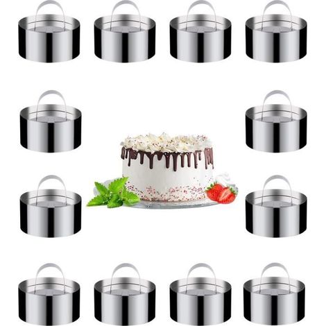 Emporte-pièces Ronds - Inox - 12 Pcs - Acier Inoxydable 430 - Compatible Lave-Vaisselle - Argenté (1/4)